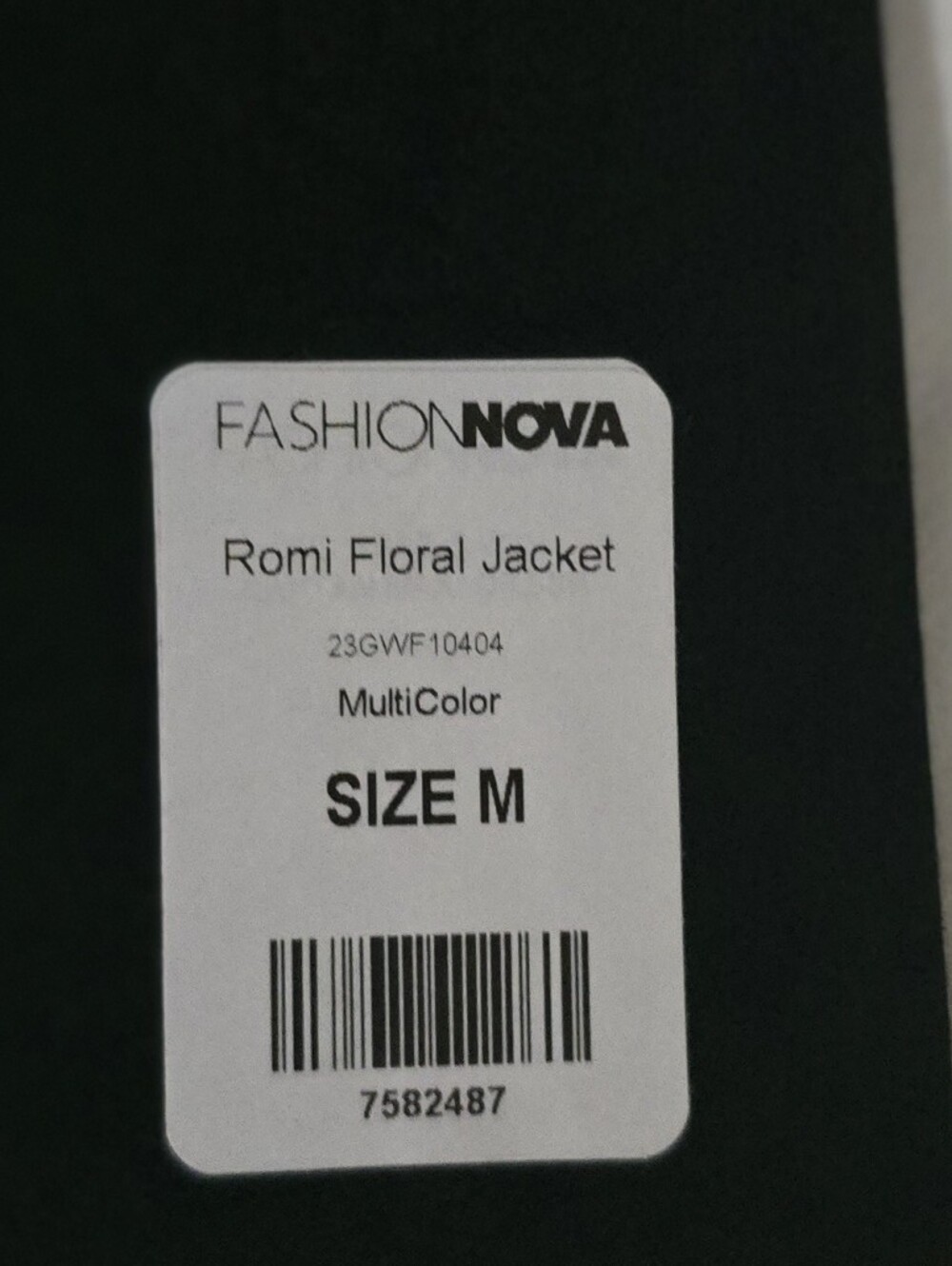 Fashion Nova Cream Floral Appliqué Shrug with Pink & Red Flowers - Picture 10 of 11